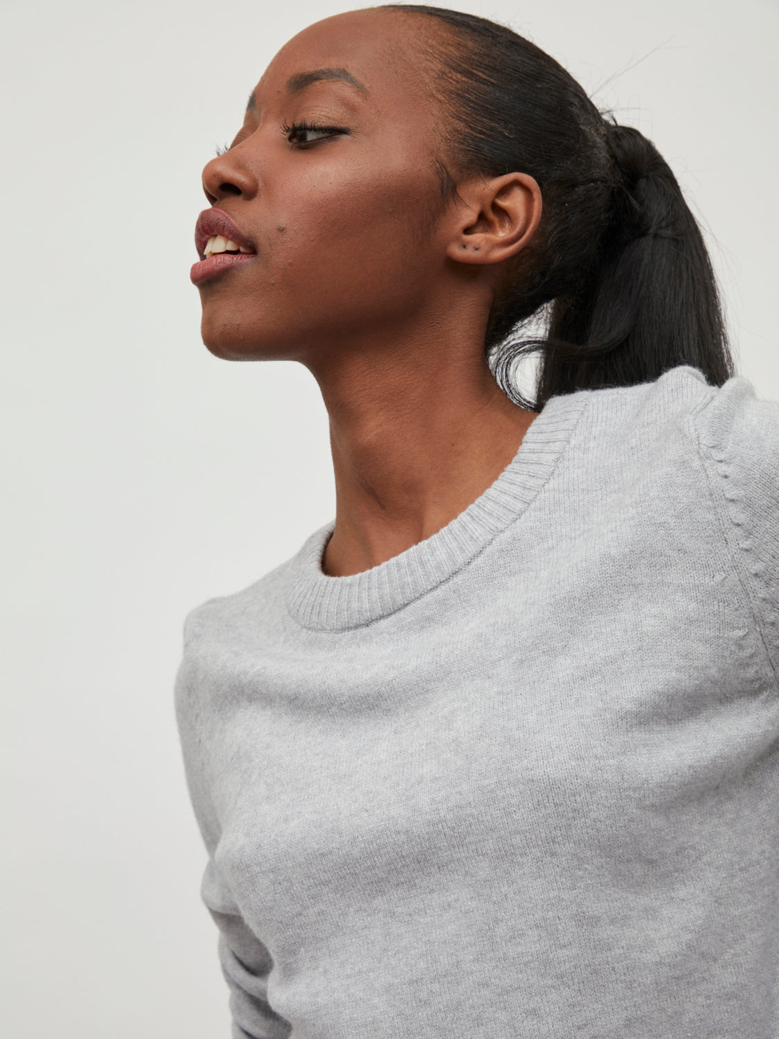 VIRIL Pullover - Light Grey Melange